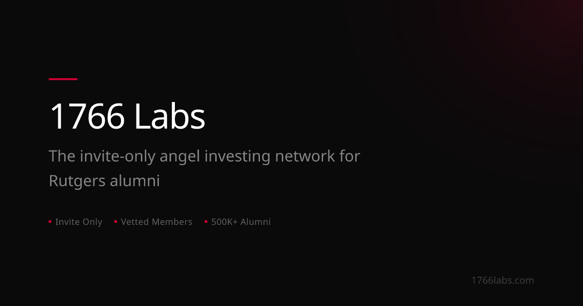 1766 Labs | Rutgers Alumni Angel Network